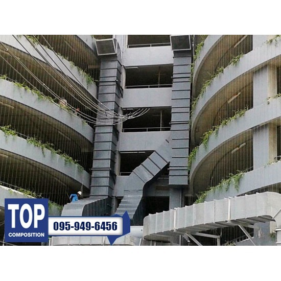 FRP Ducting  งานท่อไฟเบอร์กลาส - บริษัทผลิตงานไฟเบอร์กลาส - ท็อป คอมโพซิชั่น