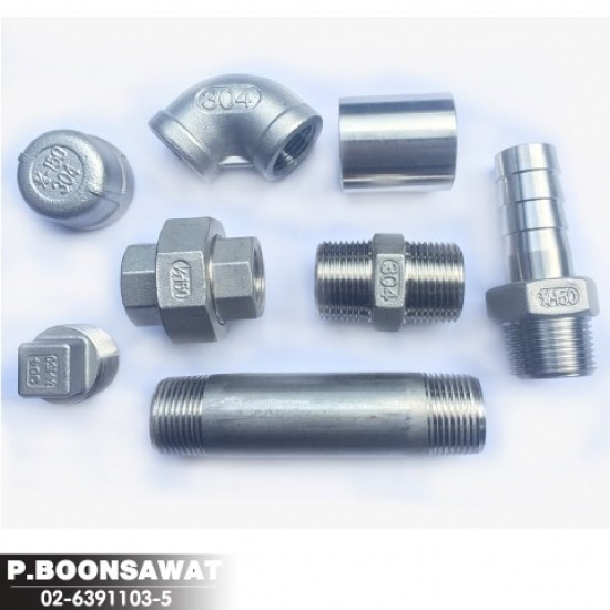 อุปกรณ์เกลียว สแตนเลส threaded pipe fittings