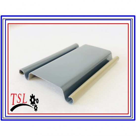 ใบประตูเหล็กกาวาไนส์เคลือบสี ลอนใหญ่ สีเทา ใบประตูเหล็กกาวาไนส์เคลือบสี 