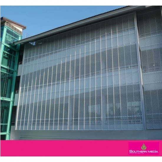  Facade design and installation Renovate building cladding with façade Phuket  Façade production Phuket  Receive laser sheet metal Phuket  Receive laser patterned blinds Phuket 