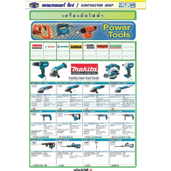 เครื่องมือไฟฟ้า / Power Tools เครื่องมือไฟฟ้า 