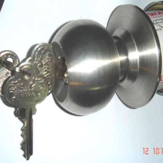 กุญแจลูกบิดแสตนเลส มอก AWA-Door Lock stainless TIS Standard ตลับเมตร  เทปวัด  กุญแจ  ลูกบิด  กลอนประตู  คันผลักประตูหนีไฟ  ตาแมว  ลูกบิดสแตนเลส  บานพับ 