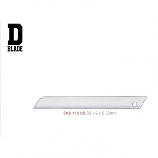 ใบมีดแบบหักไม่ได้ 9 มม.DDB124-211 ใบมีดแบบหักไม่ได้ 9 มม.DDB124-211