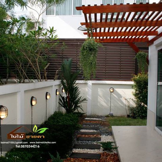 ออกแบบระแนงกันสาด รับจัดสวน 