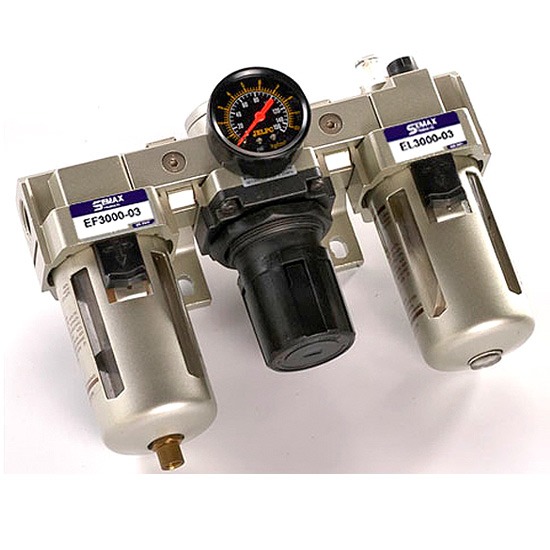 ชุดกรองลม นิวเมติกส์  ระบบลม  ระบบนิวเมติก  อุปกรณ์ลม  ชุดกรองลม  วาล์วลม  วาล์ว  service unit  ac2000-02  ac3000-03  ac4000-04  filter regulator  regulator  lublicator  ac2010-02  autodrain  had402 