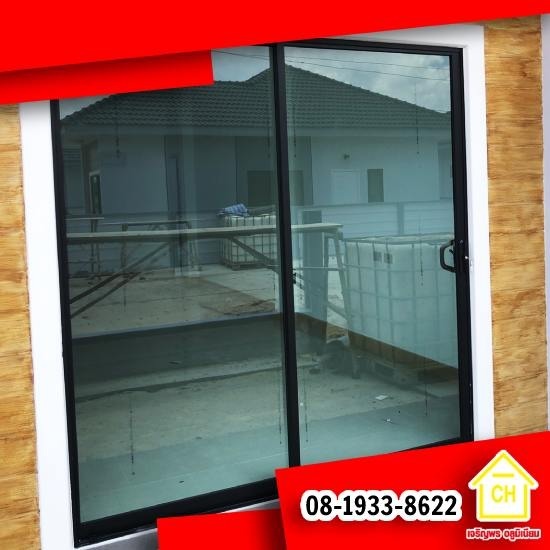 ออกแบบติดตั้งกระจกอลูมิเนียม ประตูบานเลื่อน กระจกอลูมิเนียม 