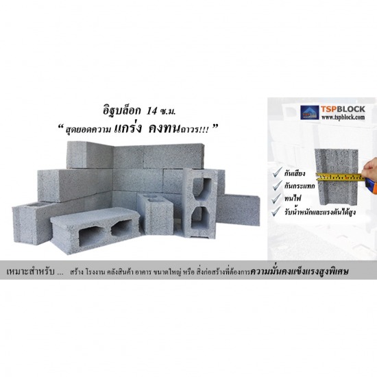 tspblock อิฐบล็อก14ซ.ม. 