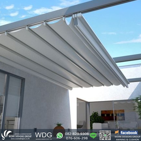 บริษัททำหลังคาผ้าใบพับเก็บได้ ภูเก็ต หลังคาผ้าใบพับเก็บ ภูเก็ต Pergola 
