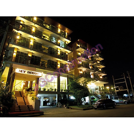 เซอร์วิส อพาร์ทเม้นท์ 6 ชั้น My House ออกแบบก่อสร้าง  ก่อสร้างคอนโด  รับเหมาก่อสร้าง 