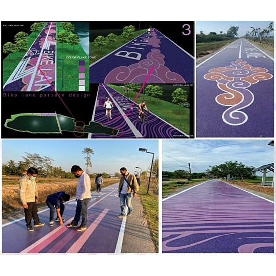 พื้นพียู สนามกีฬา-บารมี - 3D design for Construction & Sport (ออกแบบงาน 3D ส...