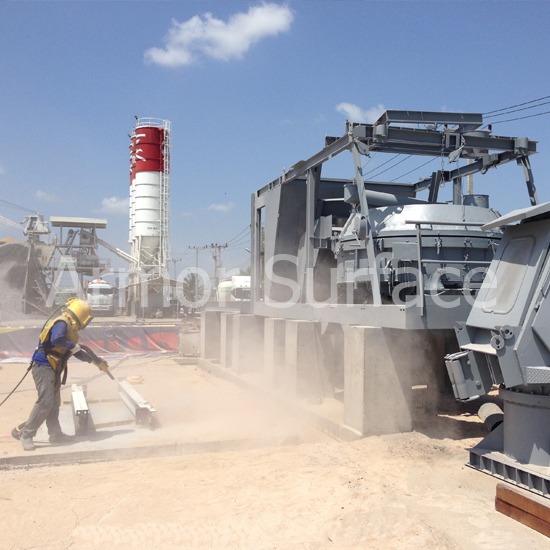 พ่นทรายเครื่องจักร พ่นทราย  ยิงทราย  sandblast 