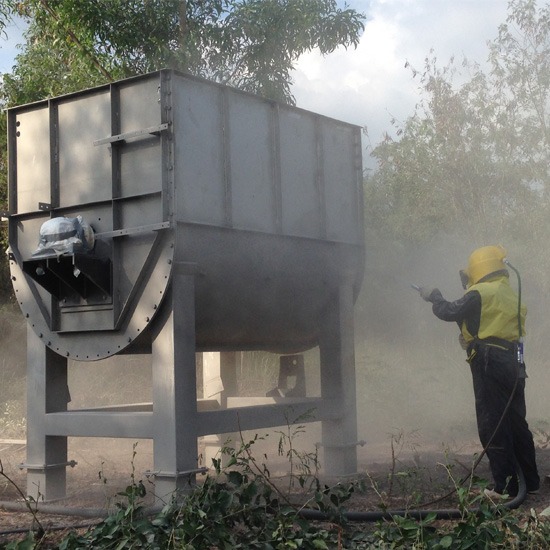 พ่นทราย ขัดผิวStainless พ่นทราย  ยิงทราย  พ่นสี  ขัดผิว  ขัดผิวstainless 