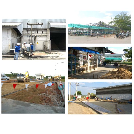 Concrete  job โครงสร้างเหล็ก    โกดังเก็บสินค้า   คลังสินค้า 