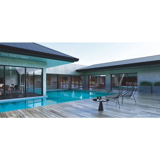 รางน้ำฝนไวนิล VG ประตู  ประตูหน้าต่าง  หน้าต่าง  รางน้ำฝน  ฝ้าระแนง  หลังคา  โรงรถ 