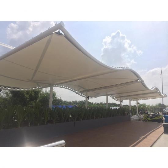 หลังคาผ้าใบแรงดึงสูง  fabric tension  tensil membrane  fabric structure  หลังคาผ้าใบแรงดึงสูง 