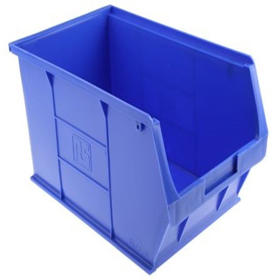 Blue Plastic Stackable Storage Bin Blue Plastic Stackable Storage Bin 