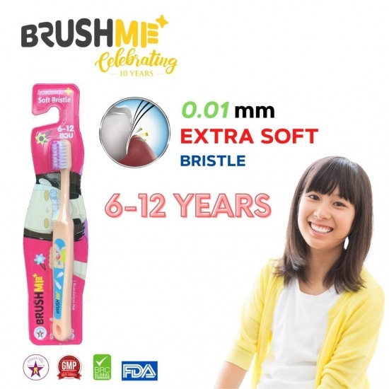 แปรงสีฟันเด็ก BrushMe Step3 สำหรับวัย 6-12ปี แปรงสีฟัน เด็ก 6 ขวบ  แปรงสีฟันเด็ก ขนนุ่ม 