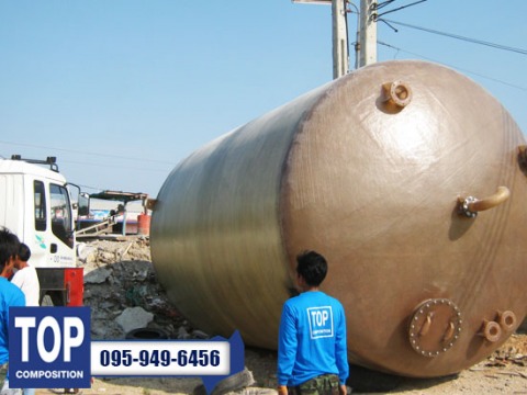 ถังไฟเบอร์กลาส ติดตั้งหน้างาน