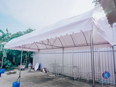ให้เช่าเต็นท์ผ้าใบสีขาว
