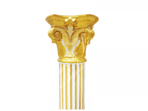 ทรงผักกาด เสากลมร่อง