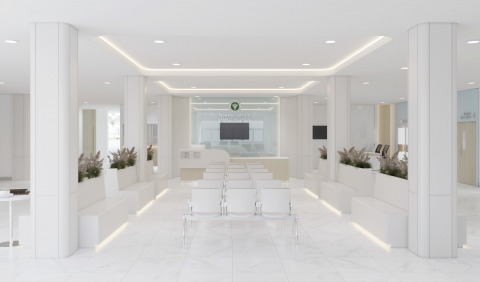 สร้างห้องพื้นที่ส่วนกลางของโรงพยาบาล