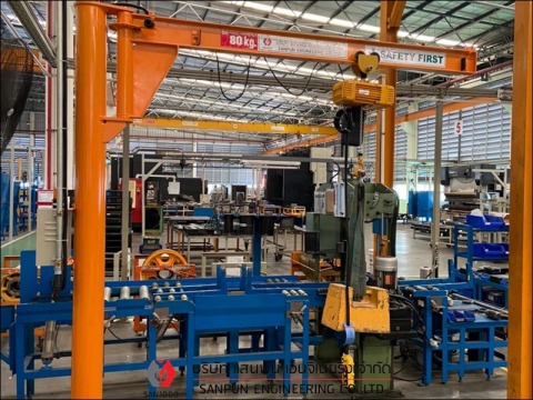 ติดตั้งเครนแขนยื่น 80kg.