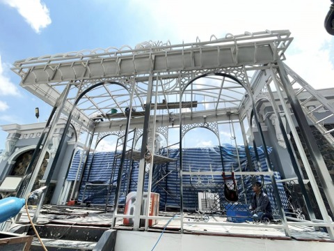 รางน้ำฝนสแตนเลสเชื่อมด้วยอาร์กอน