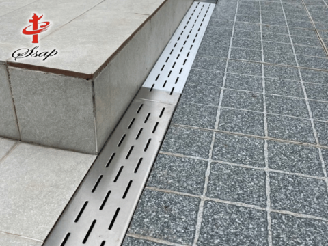 วางระบบรางสะแตนเลสปิดรางระบายน้ำ