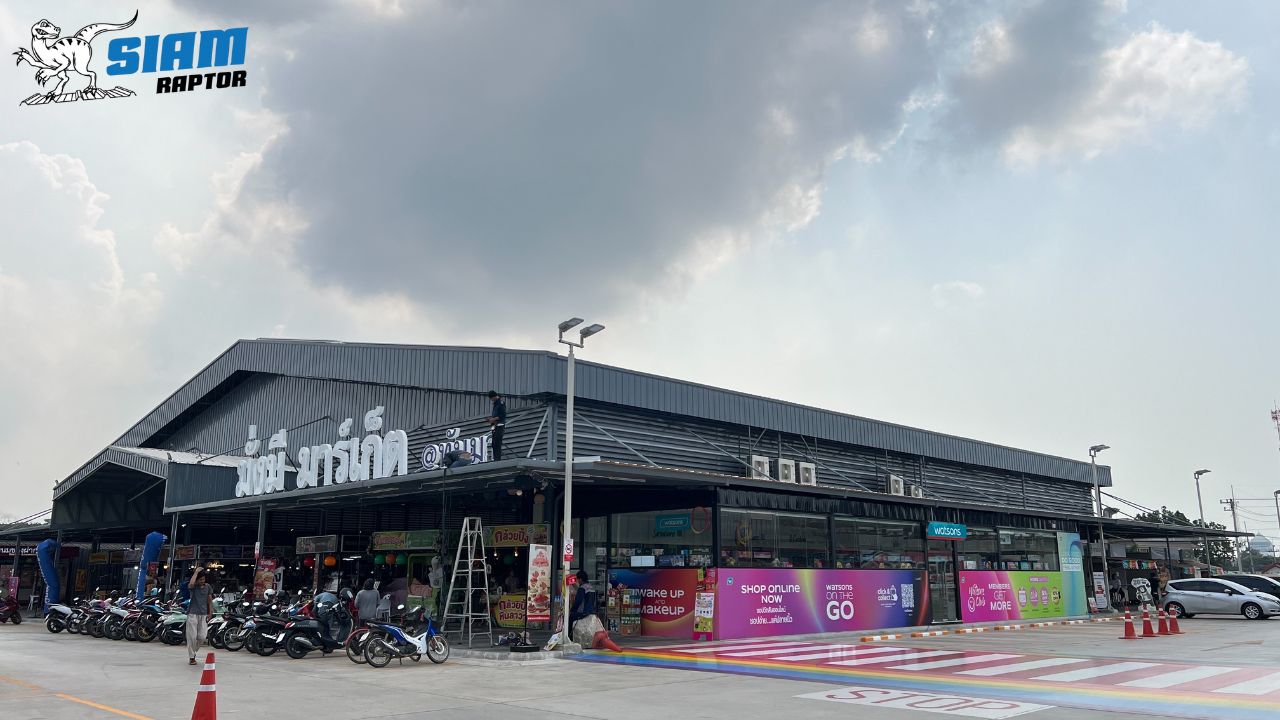 รับทำหลังคาเมทัลชีทตลาดสด