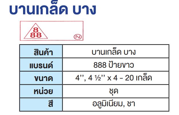 ขายส่งบานเกล็ด 888