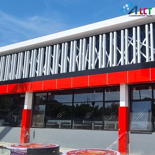 ออกแบบ ติดตั้ง แผ่นอลูมิเนียมคอมโพสิต 