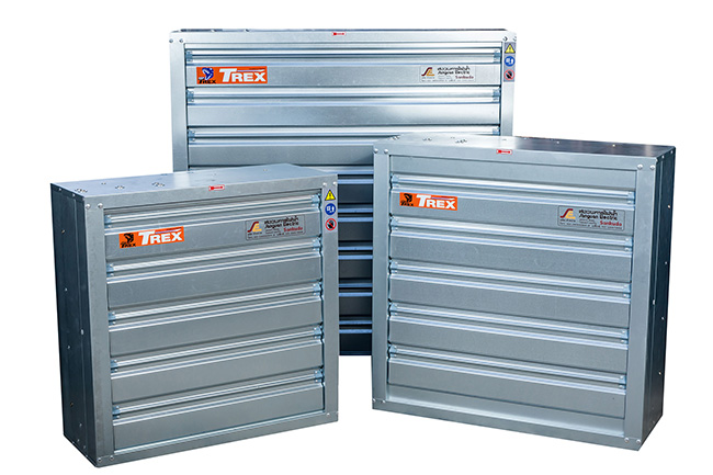 พัดลมฟาร์มกล่องแบบมีบานเกล็ด พัดลมฟาร์มกล่องแบบมีบานเกล็ด