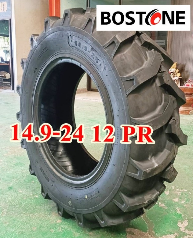14.9-24 12PR ยี่ห้อ BOSTONE ยางรถไถ 14.9-24 12PR ยี่ห้อ BOSTONE ยางรถไถ