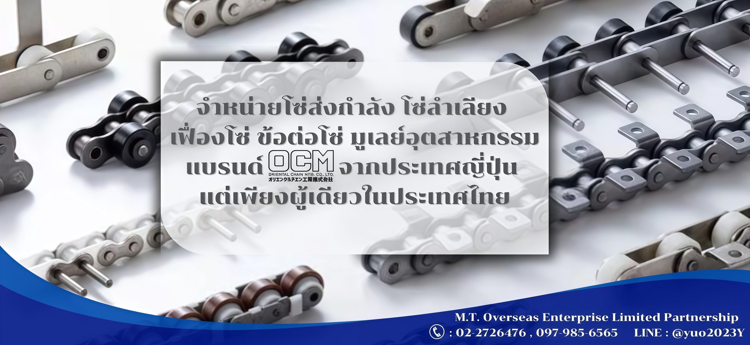 ขายโซ่ส่งกำลัง โซ่ลำเลียง เฟื่องโซ่ ข้อต่อโซ่ มูเลย์อุตสาหกรรม