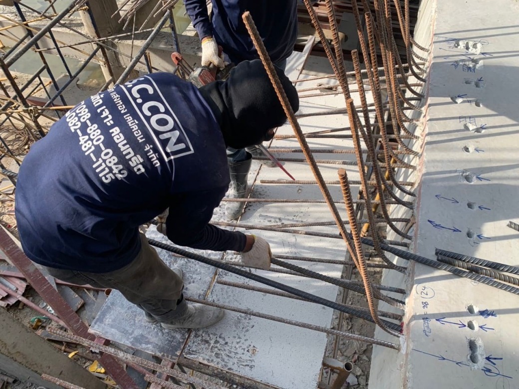 รับเหมางานเจาะเสียบเหล็ก