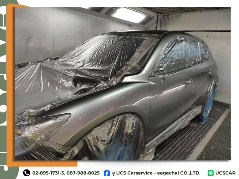 พ่นสีรถยนต์ สีนกแก้ว