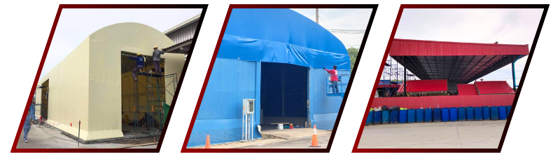 รับสร้างโกดังเต็นท์ผ้าใบ  อยุธยา