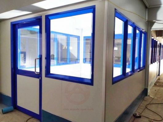 ติดตั้งกระจกอลูมิเนียม สำหรับโรงงาน