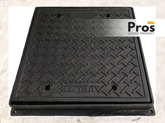 ขายส่งฝาปิดบ่อพักแบบทึบทรงเหลี่ยม (เหล็กหล่อเหนียว)