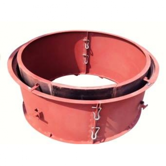 แบบเหล็กพิมพ์รองแบบหล่อวงบ่อปูน