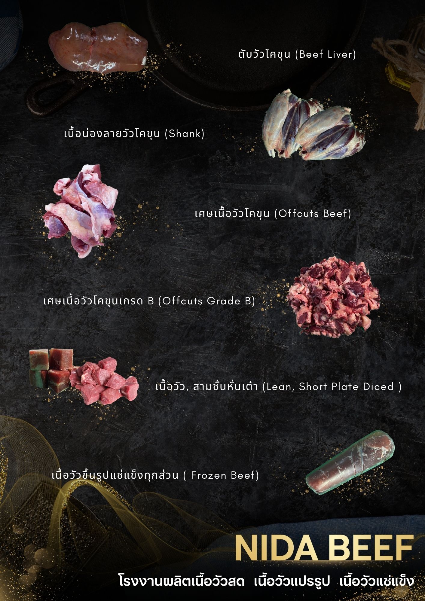 เนื้อวัวสดแช่แข็ง