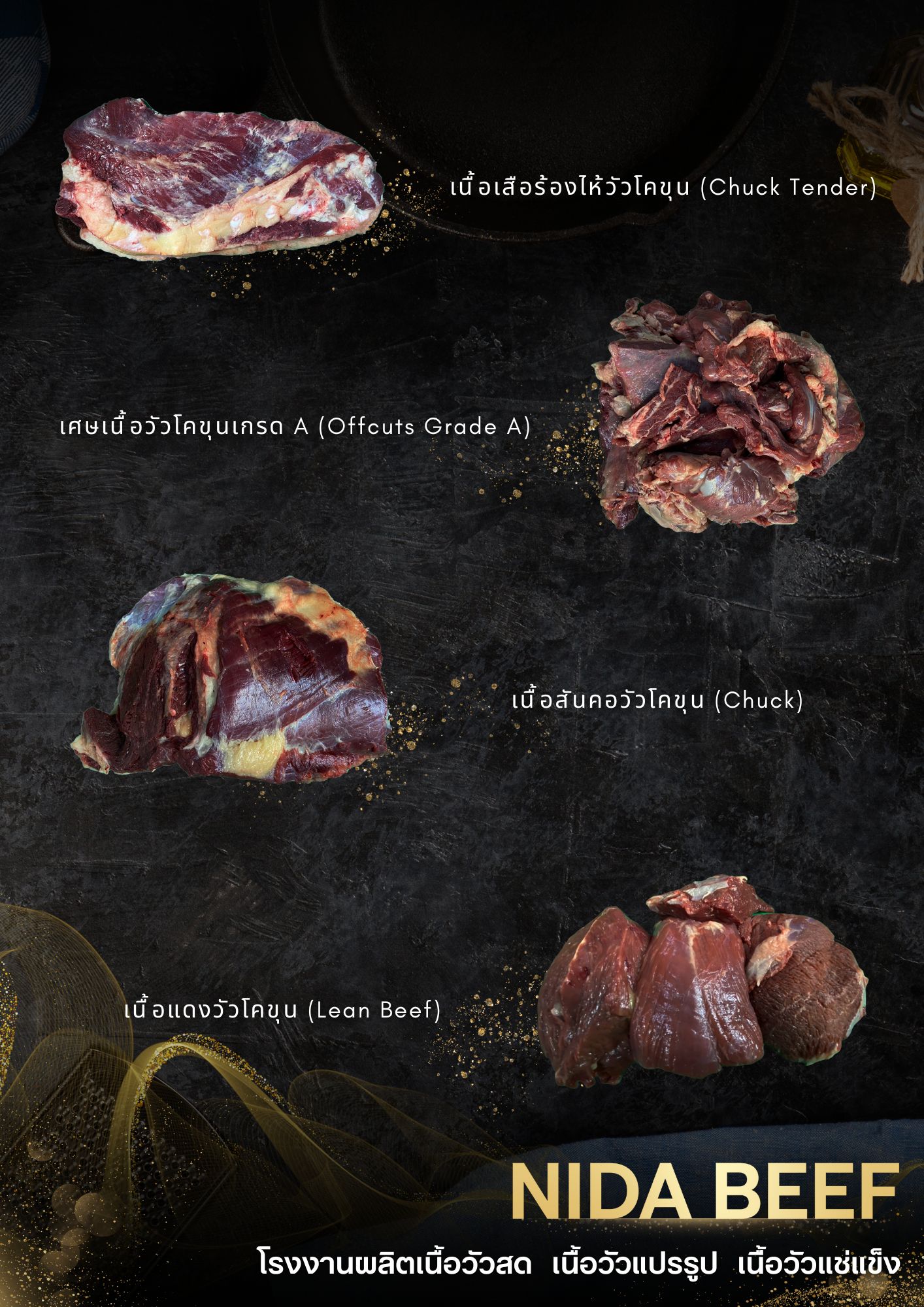 โรงงานจำหน่ายเนื้อวัวสด