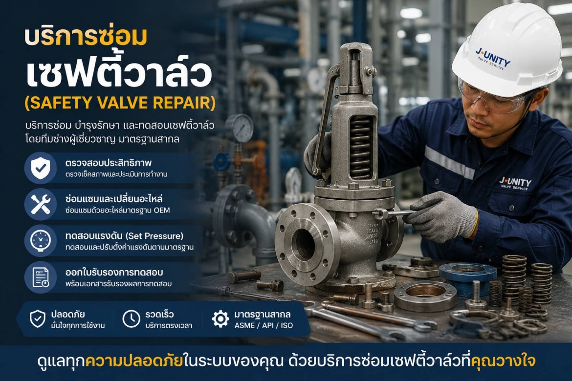 บริการซ่อมเซฟตี้วาล์วมาตรฐานสากล บริการซ่อมเซฟตี้วาล์วมาตรฐานสากล