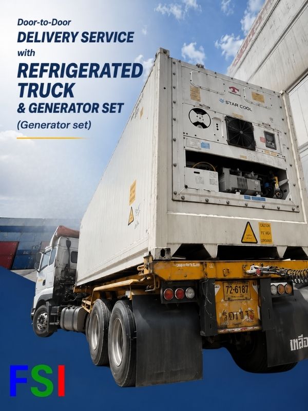 Refrigerator truck transport service in Bang Muang with generator set