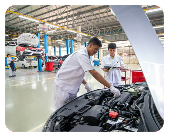 บริการรับตรวจเช็คระยะด่วนรถยนต์ honda