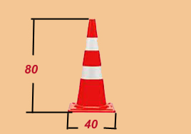 กรวยจราจร ขนาด 80 Cm.คาดแถบสะท้อนแสง 2 แถบ กรวยจราจร ขนาด 80 Cm.คาดแถบสะท้อนแสง 2 แถบ