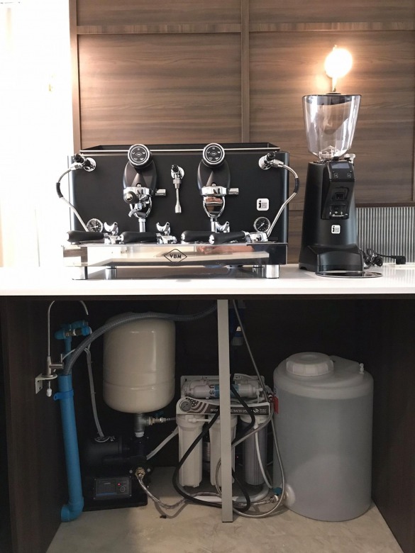 ออกแบบระบบเครื่องกรองน้ำร้านกาแฟ