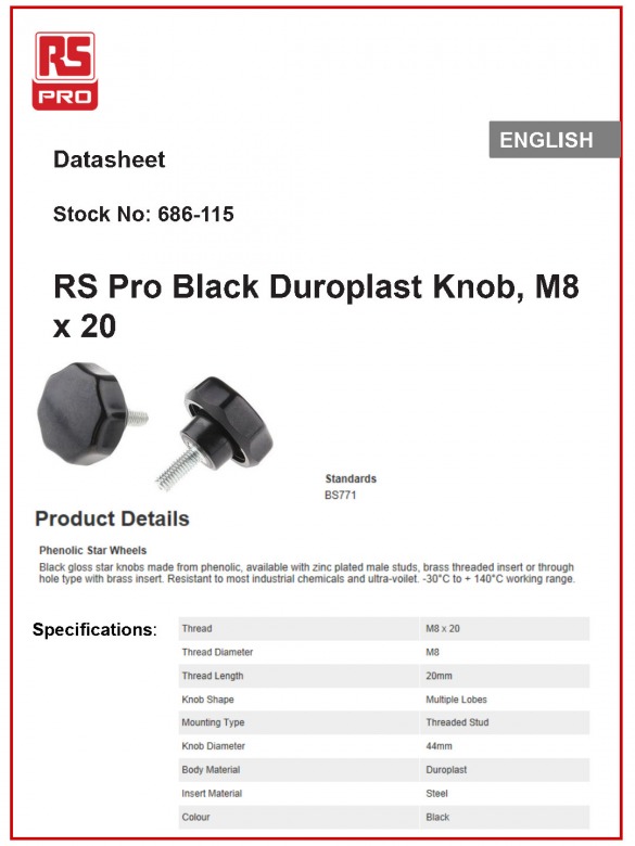 Black Duroplast Knob