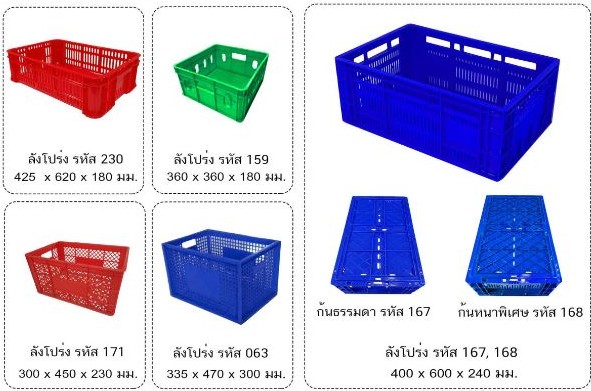 ขายส่งลังพลาสติกโปร่ง