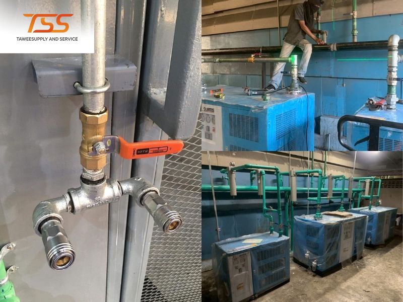 ออกแบบและติดตั้งปั๊มลม ออกแบบและติดตั้งปั๊มลม